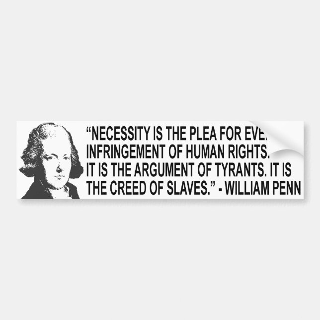 William Penn citationsteckenbildekal Bildekal (Framsidan)