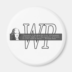 William Penn citationsteckenmagnet Magnet