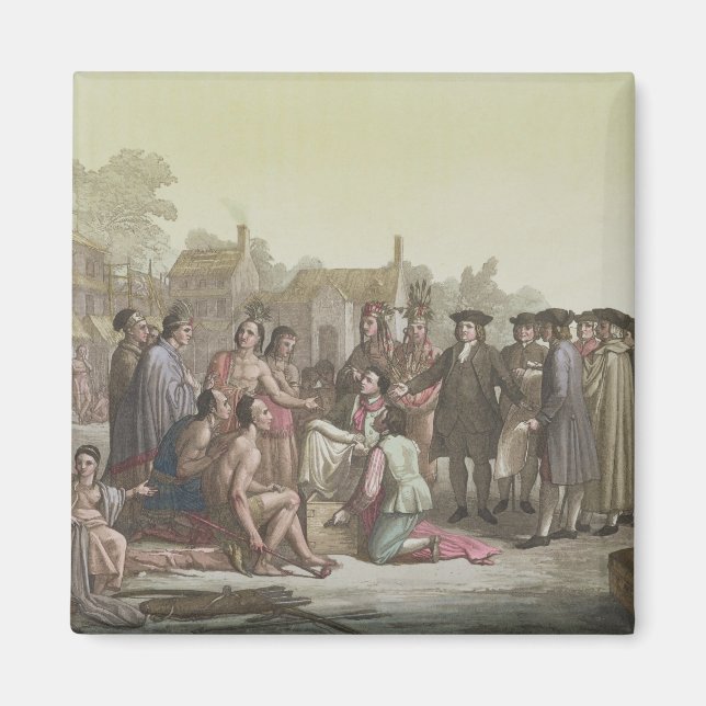 William Penn förhandlar om fördraget som leder til Magnet (Framsidan)