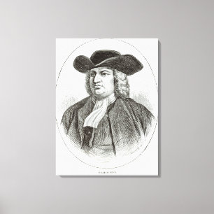 William Penn graverad av Josiah Wood Whymper Canvastryck