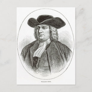 William Penn graverad av Josiah Wood Whymper Vykort