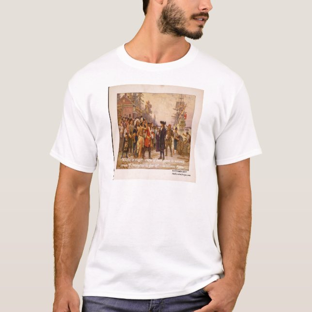William Penn & Höger är Höger Offert Tee (Framsida)