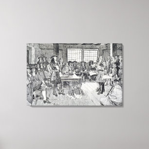 William Penn i konferens med nybyggarna Canvastryck