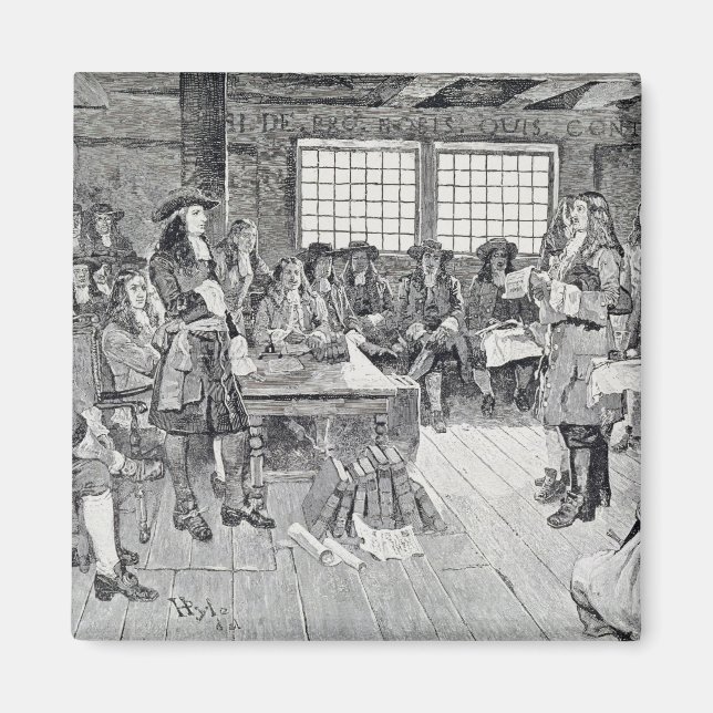 William Penn i konferensen med kolonister Magnet (Framsidan)