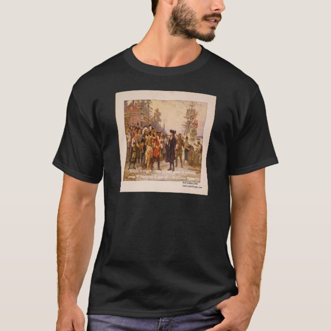 William Penn & Rätt är rätt-citat Tee Shirt (Framsida)