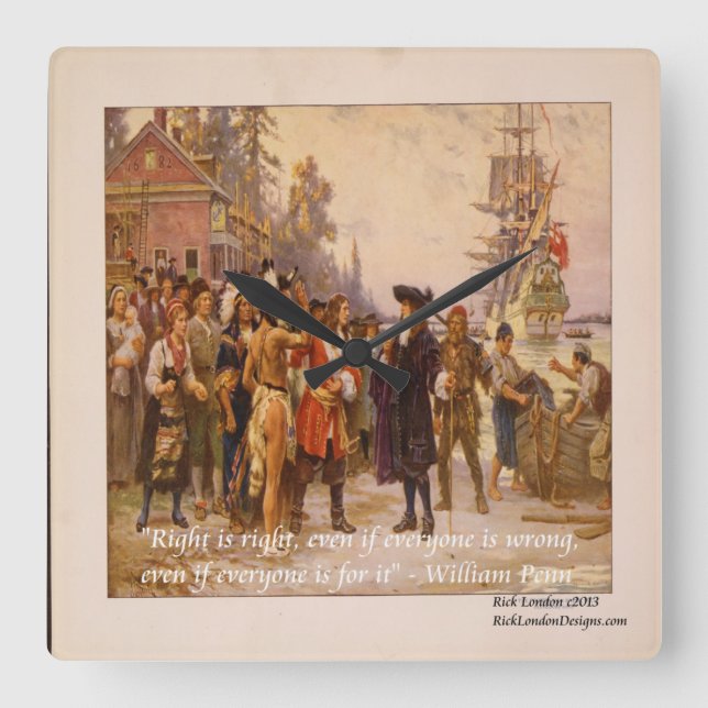William Penn "Rätt är rätt" Väggur (Framsida)