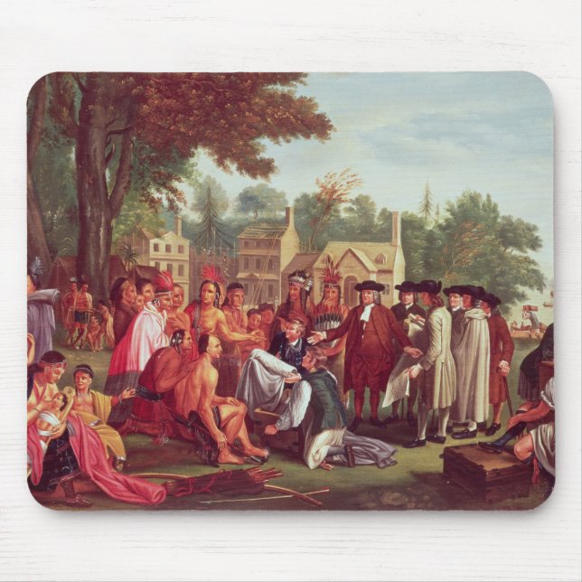 William Penns fördrag med indierna i 1683 Musmatta (Framsidan)