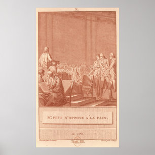 William Pitt fläderen som motsätter freden Poster