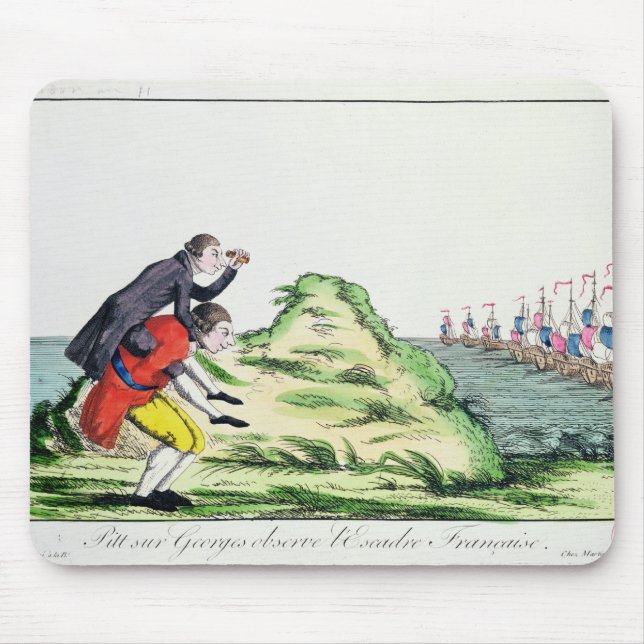 William Pitt observera den franska skvadronen Musmatta (Framsidan)