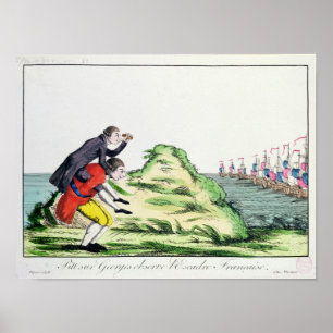 William Pitt Observerar Fransken Squadron Poster