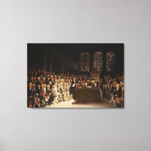 William Pitt som tilltalar huset Canvastryck