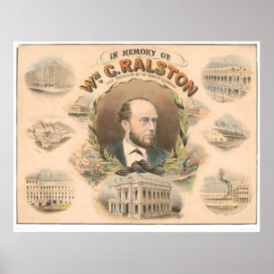 William Ralston, president av packar ihop av CA. Poster