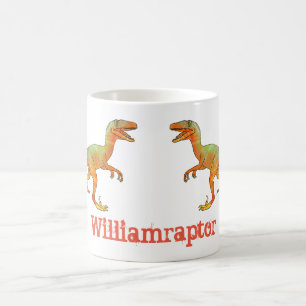 William raptor Rolig Velociraptor Dinosaur Konst Kaffemugg