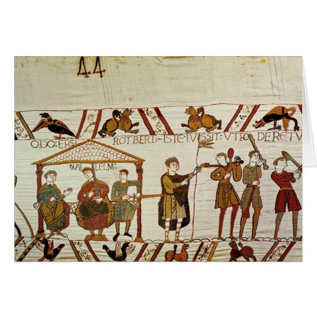 William, Robert de Mortain och biskop Odo Hälsningskort (Framsidan Horizontal)