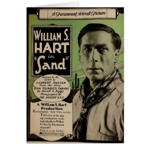 William S. Hart 1920 tyst filmförevisare ad Hälsningskort