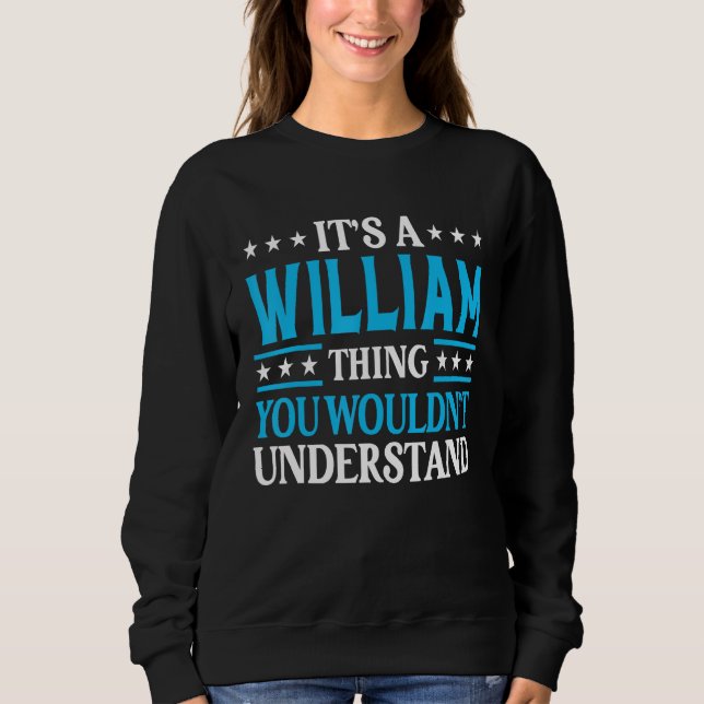 William Sak Personal Namn Funny William T Shirt (Framsida)