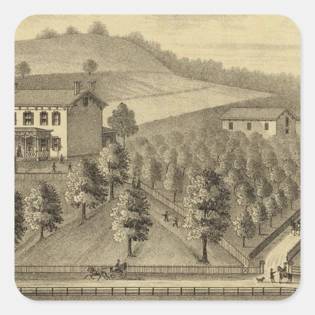 William Schrader hemvist Fyrkantigt Klistermärke (Framsida)