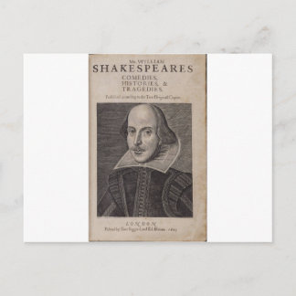William Shakespeare, 1623 Vykort