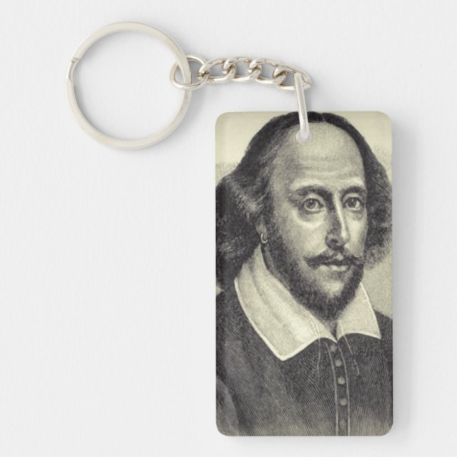 William Shakespeare Acrylic Keychain (Framsidan)