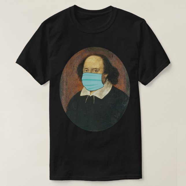 William Shakespeare Ansikte Mask Pullover T Shirt (Design framsida)