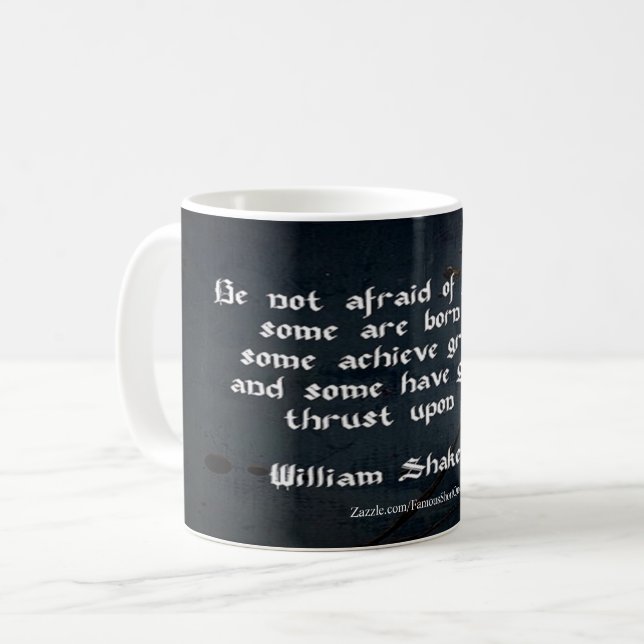 William Shakespeare-citat Kaffemugg (Framsida vänster)