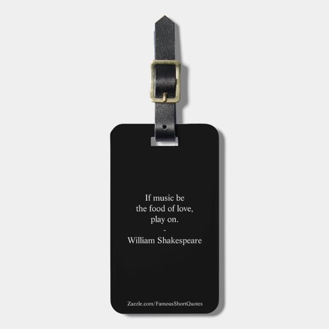 William Shakespeare-citat - Kärlek Bagagebricka (Vertikal Framsida)