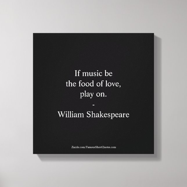 William Shakespeare-citat - Kärlek Canvastryck (Framsida)