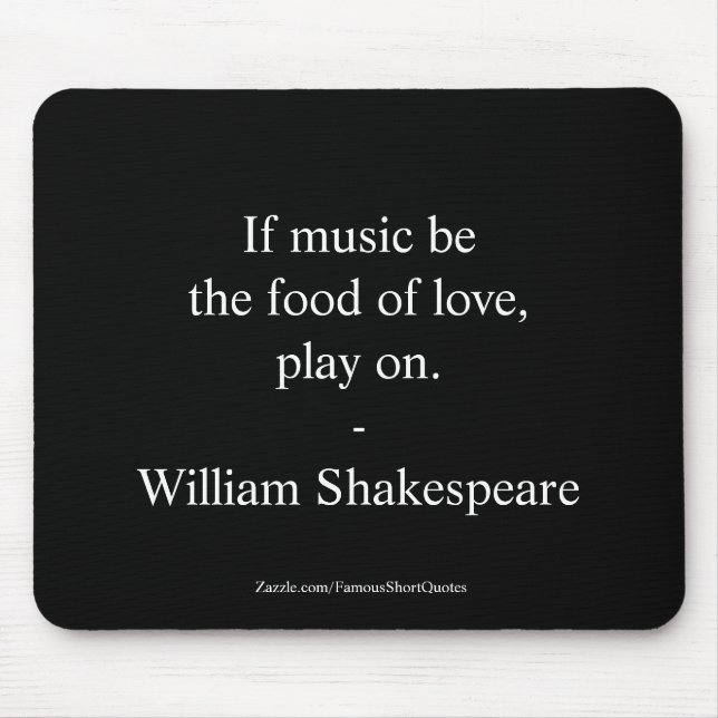 William Shakespeare Citat Kärlek Musmatta (Framsidan)