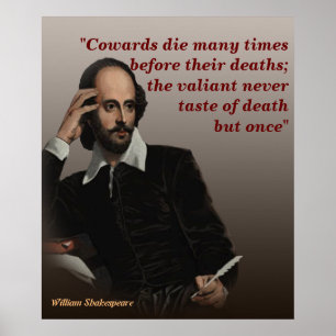 William Shakespeare-citat på kort och död Poster