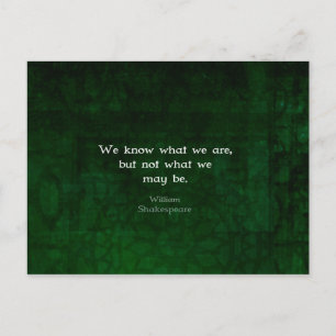 William Shakespeare citationstecken om möjligheter Vykort