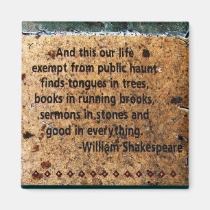 William Shakespeare citationsteckenmagnet Magnet
