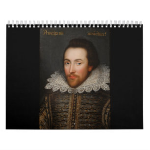 William Shakespeare Cobbe Porträtt circa 1610 Kalender