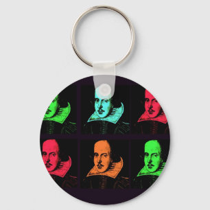 William Shakespeare Collage Nyckelring