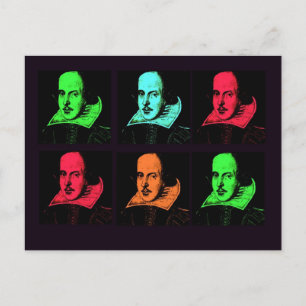 William Shakespeare Collage Vykort