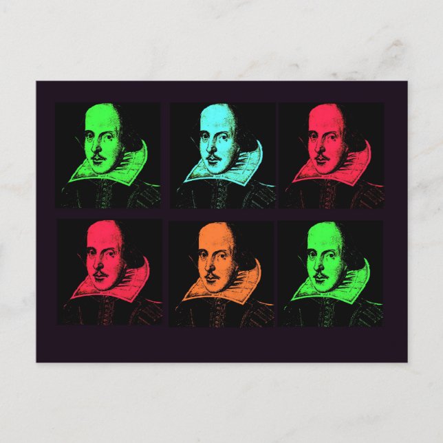 William Shakespeare Collage Vykort (Framsida)
