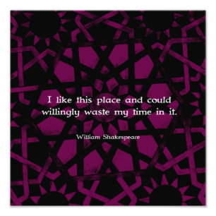 William Shakespeare Funny Quote "Jag tycker om st Fototryck
