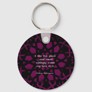 William Shakespeare Funny Quote "Jag tycker om st Nyckelring