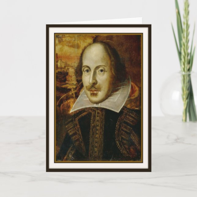 William Shakespeare Greeting Card Kort (Framsida)