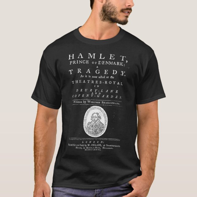 William Shakespeare Hamlet Shirt Literature Gift T (Framsida)