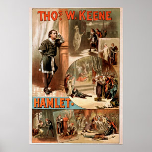 William Shakespeare "Hamlet" Theater Poster