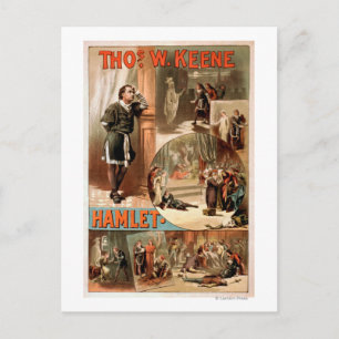 William Shakespeare "Hamlet" Theater Poster Vykort