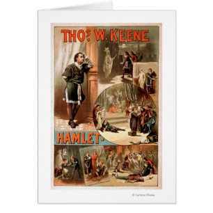 William Shakespeare "Hamlet" Theatreaffisch Hälsningskort