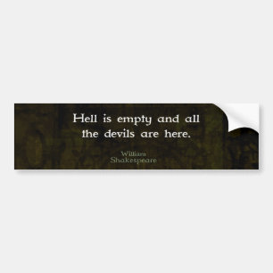 William Shakespeare Humous Witty Quotation Bildekal