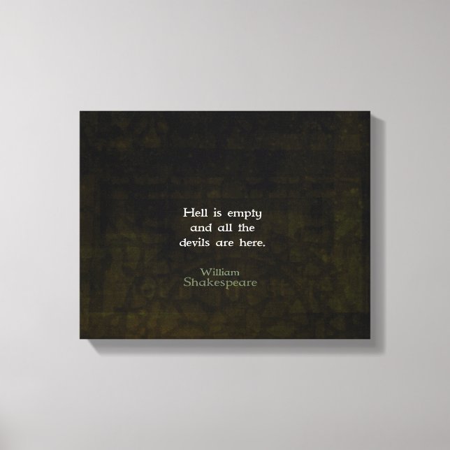 William Shakespeare Humous Witty Quotation Canvastryck (Framsida)