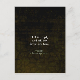 William Shakespeare Humous Witty Quotation Vykort