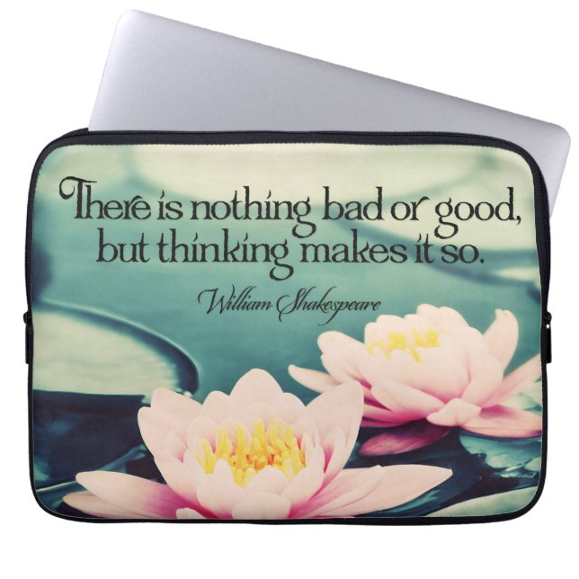 William Shakespeare Inspirational Quote "Thinking" Laptop Fodral (Framsidan)