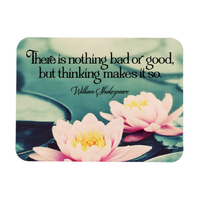 William Shakespeare Inspirational Quote "Thinking" Magnet (Horisontell)