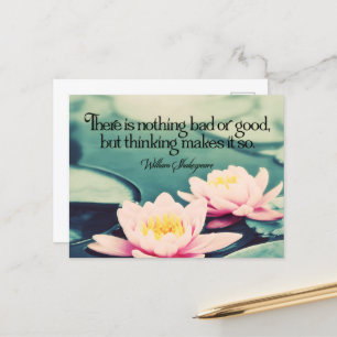 William Shakespeare Inspirational Quote "Thinking" Vykort