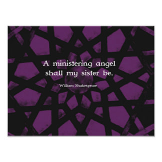 William Shakespeare Inspirational Sister Quote Fototryck