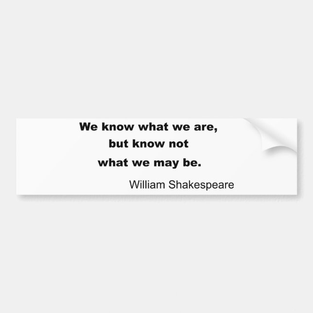 William Shakespeare inspirera citationstecken Bildekal (Framsidan)